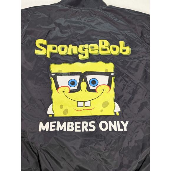 Spongebob Quilted Bomber Jacket XXL By Members Only & Nickelodeon - Picture 13 of 13